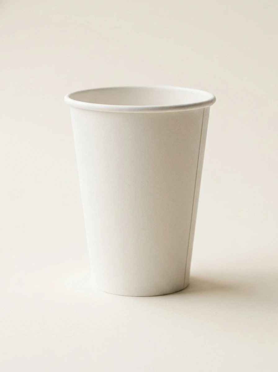 Plain white double wall paper cup